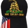 Gadsden Don't Tread On Me Flag On Bill Cotton Cap -Best Tennis Equip Store USGDSDTOMFOBCC 2T